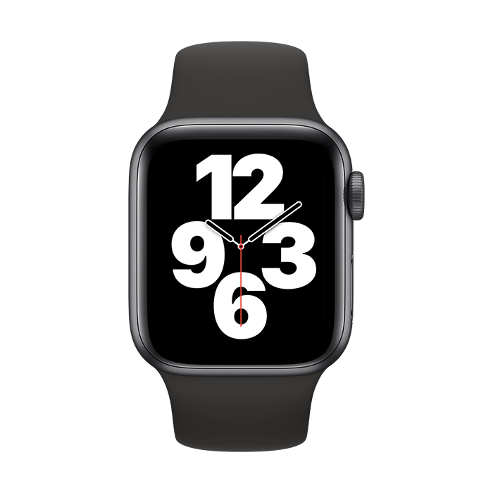 Apple Watch SE (GPS, 40mm) - Space Gray Aluminum Case with Black Sport Band  (Renewed)