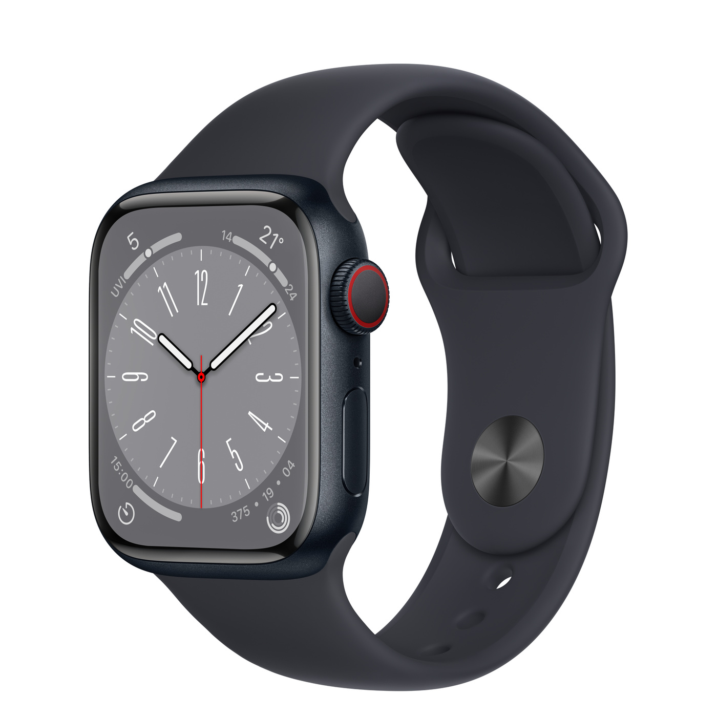 Apple Watch Series 8 Midnight Aluminium Case with Midnight Sport 
