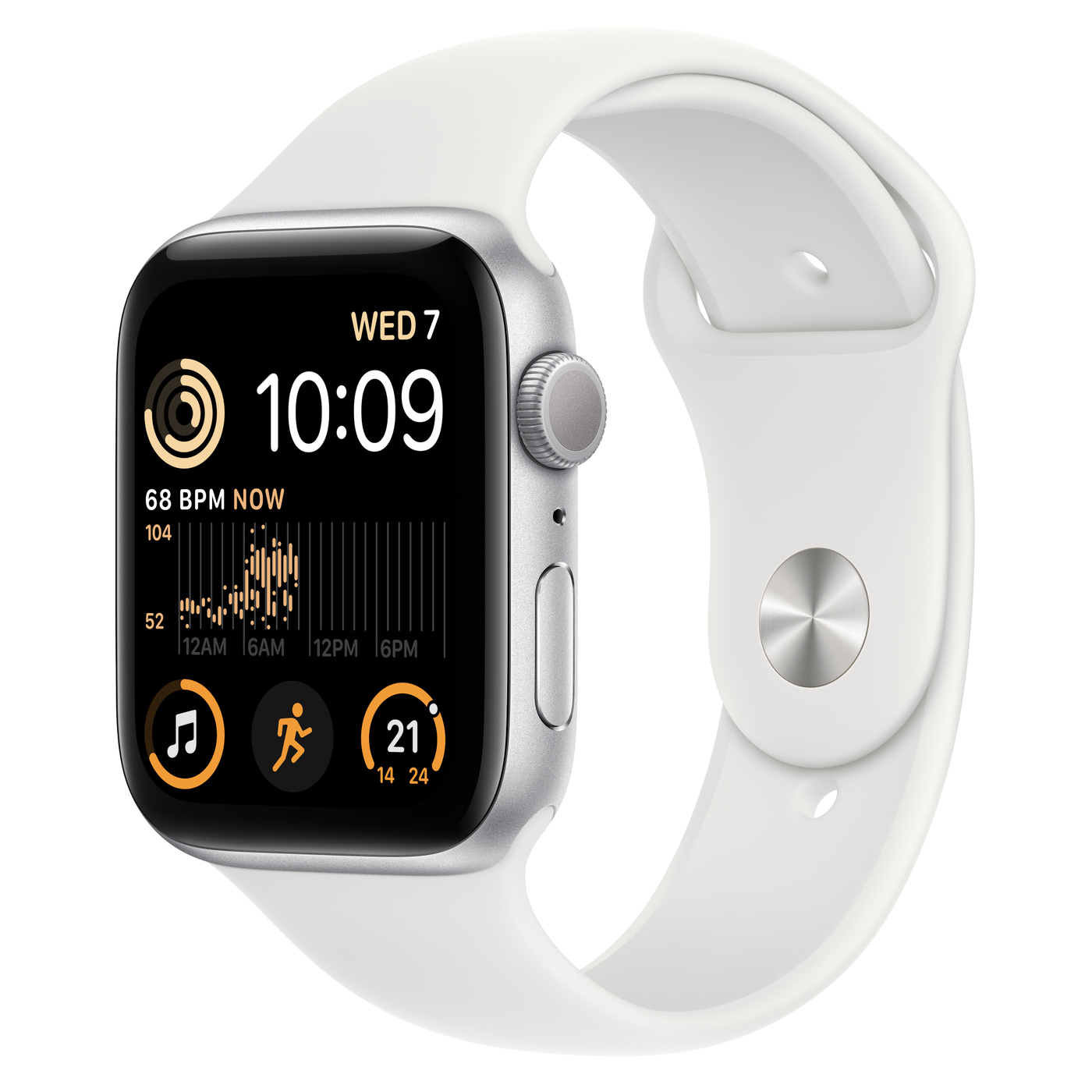 Apple Watch SE Silver Aluminium Case with White Sport Band - iTronics