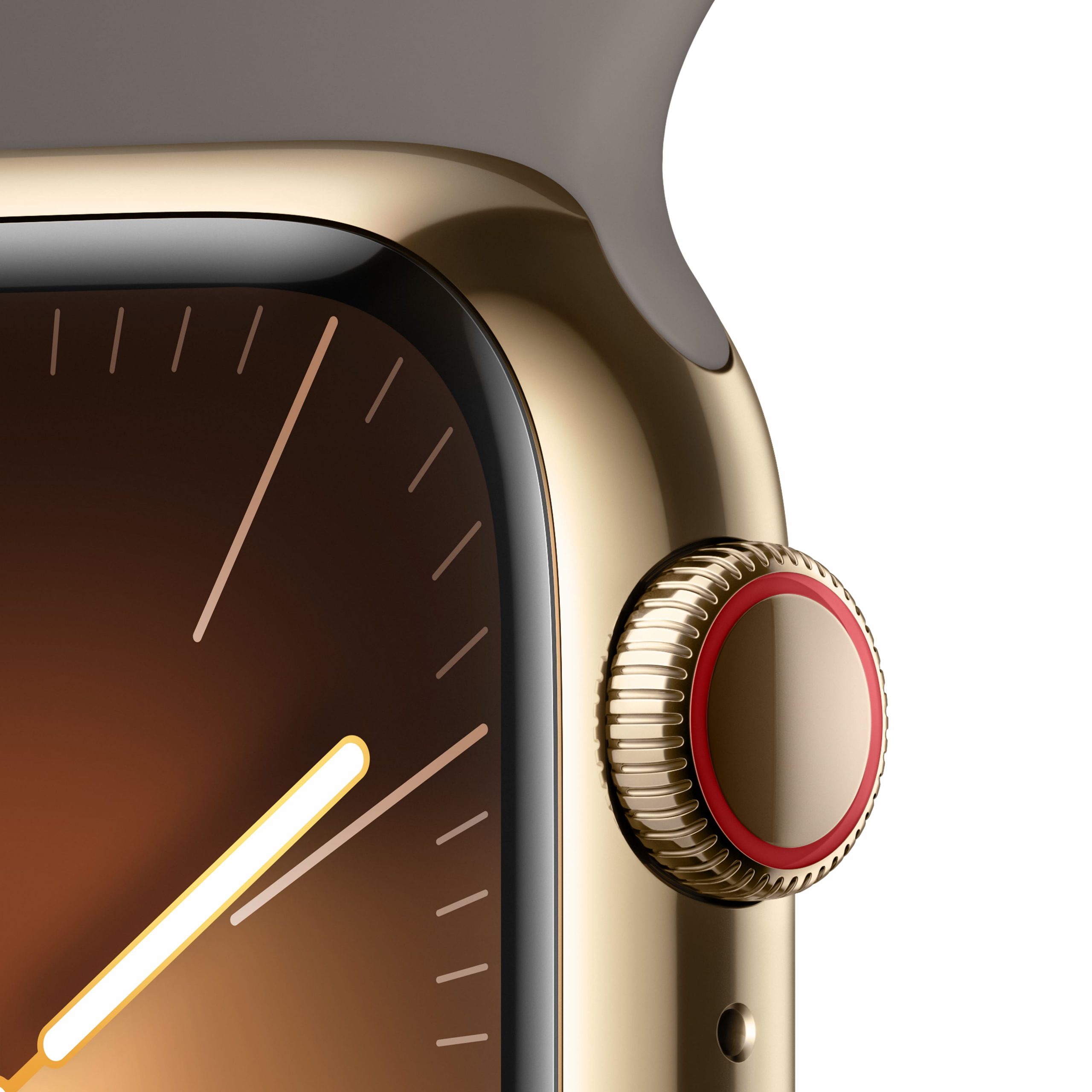 Apple Watch Series 9 Gold Stainless Steel Case with Clay Sport