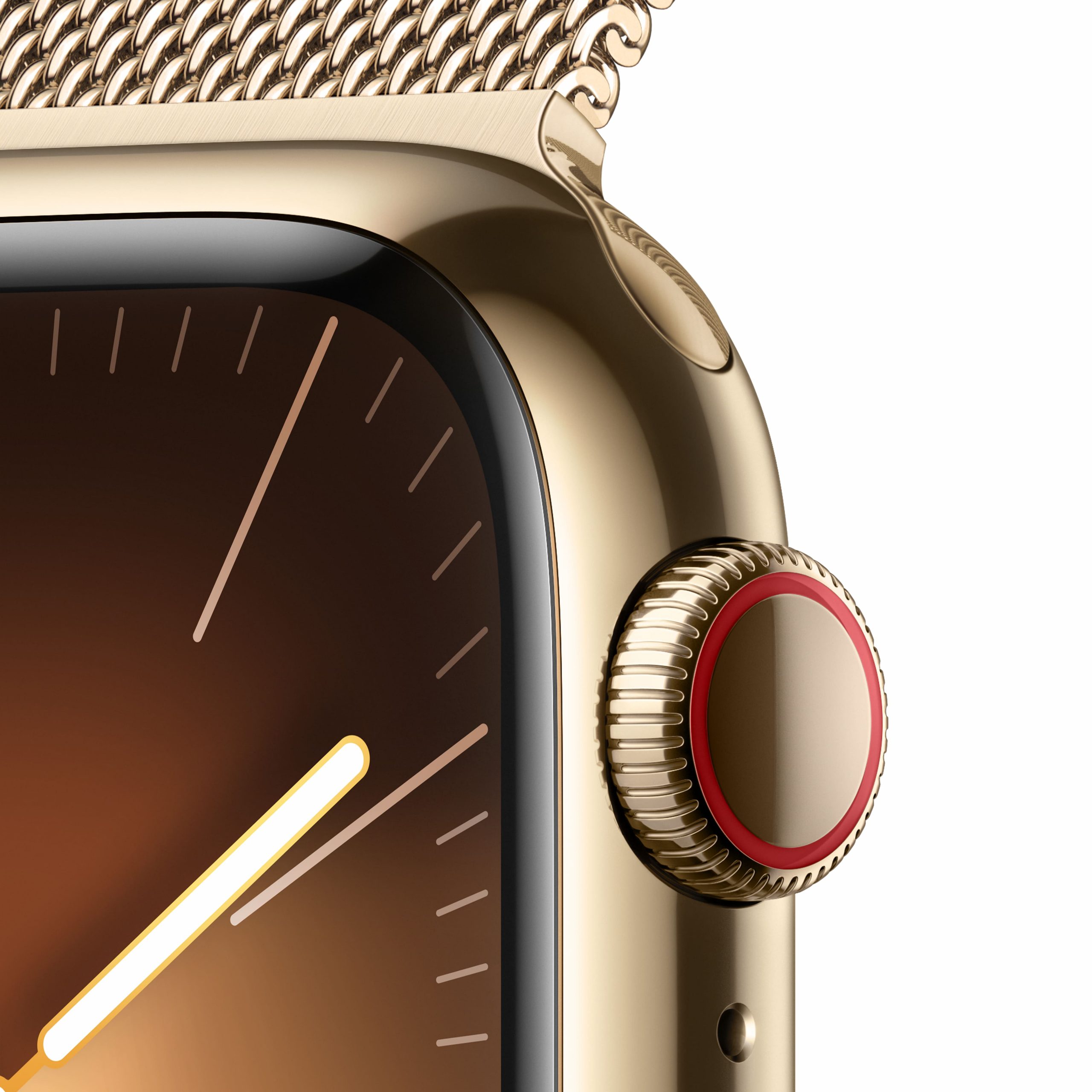 Apple Watch Series 9 Gold Stainless Steel Case with Gold Milanese