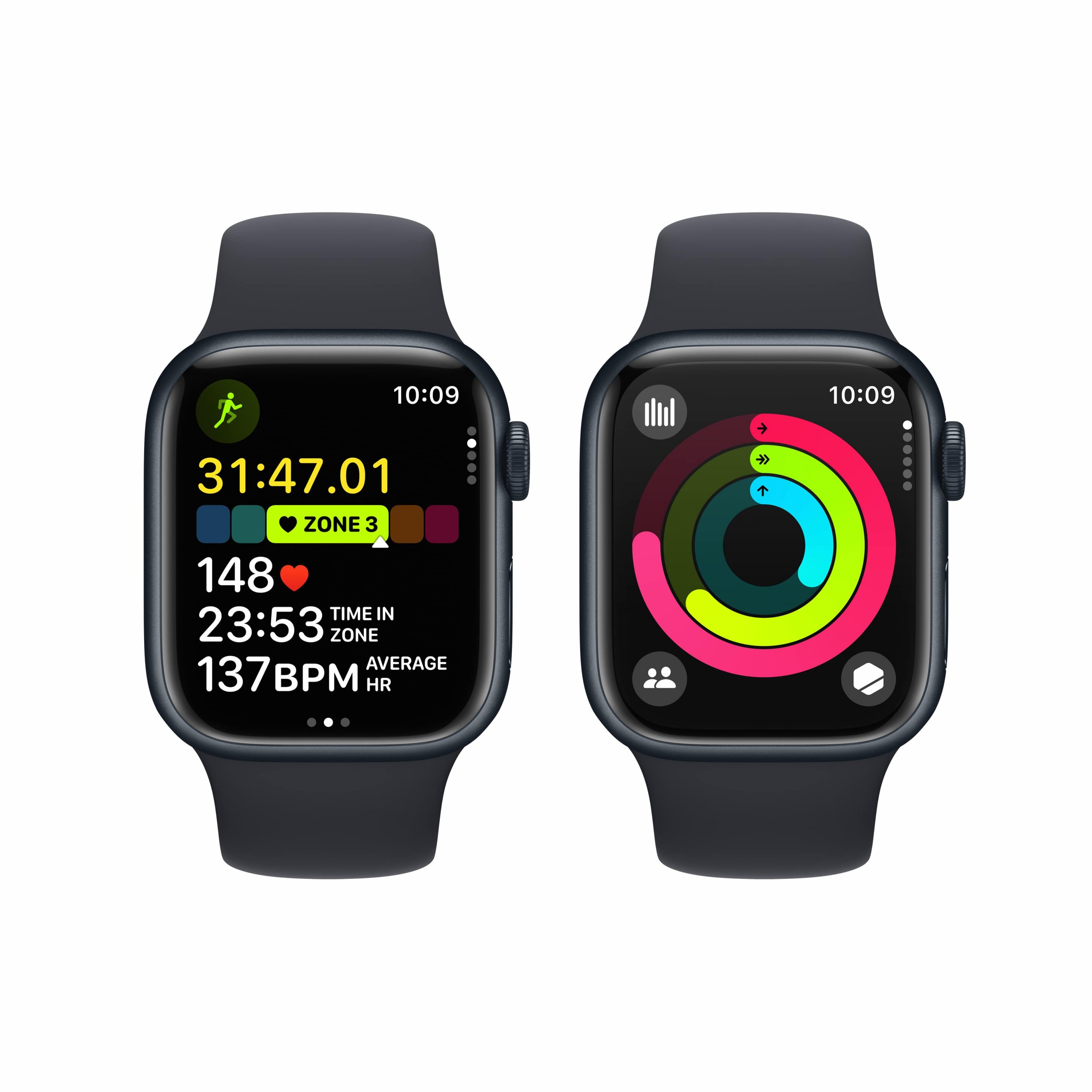 Apple Watch Series 9 Midnight Aluminium Case with Midnight Sport