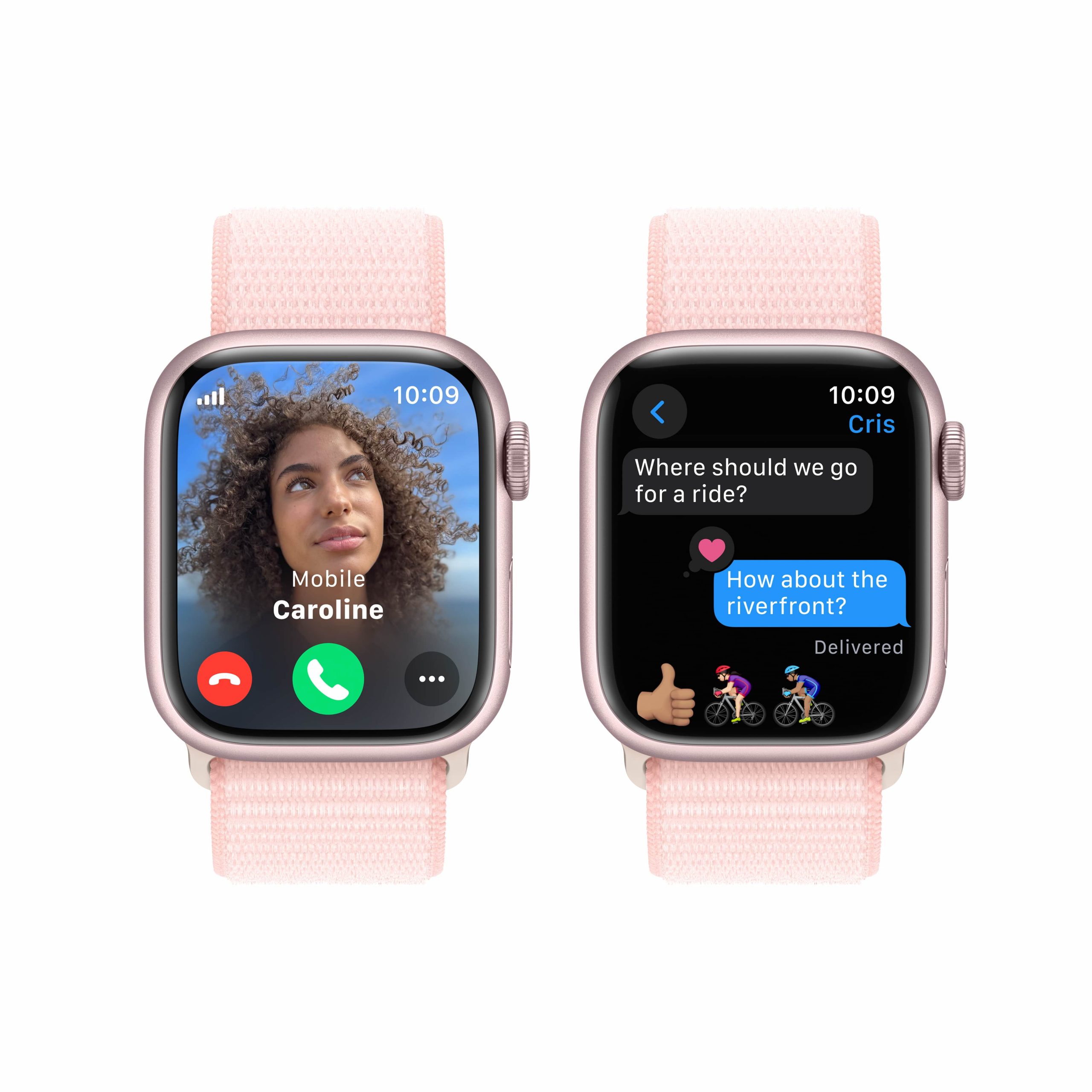 Apple Watch Series 9 Pink Aluminium Case with Pink Sport Loop iTronics